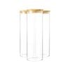 Argon Tableware Glass Storage Jars with Wooden Lids - 2 Litre - Pack of 3