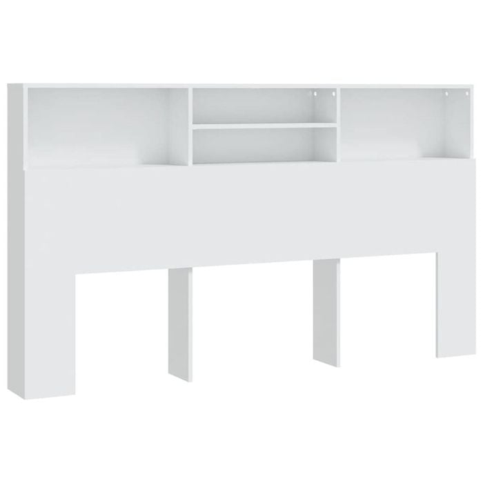 vidaXL Headboard Cabinet Home Organiser Bedroom Wall Bookcase Shelf White 180 cm