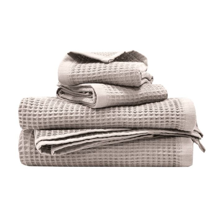 Bambury Waffle Bath Towel - Pebble
