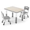 Playpals 3pcs Kids Activity Table And Chairs Set Height Adjustable 80x60cm Graffiti Desk Grey