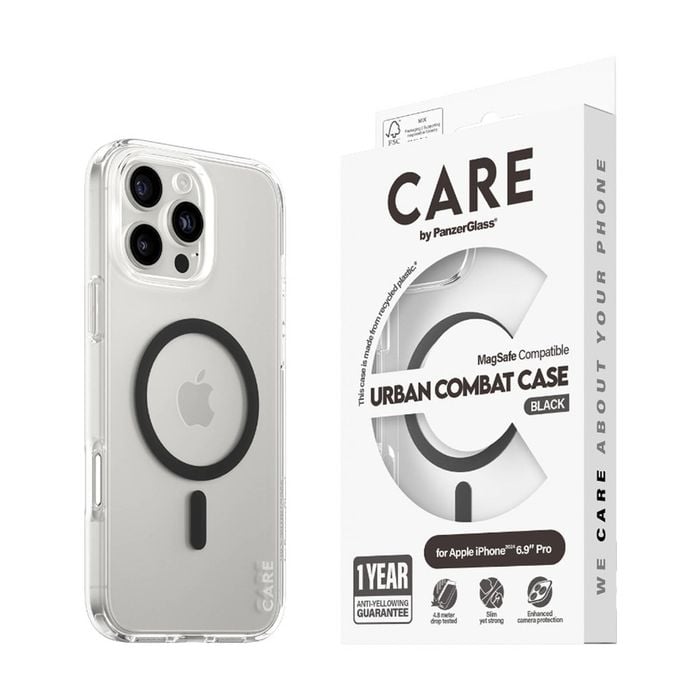 Panzer Flagship Mag-Safe Phone Case for iPhone 16 Pro Max - Black