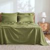 Dreamaker Linen Cotton Sheet Set Olive - Queen Bed
