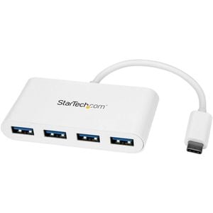 Startech.com Usb Hub - Usb Type C - External - White - 4 Total Usb Port(s) - 4 Usb 3.0 Port(s) - Linux, Mac, Pc
