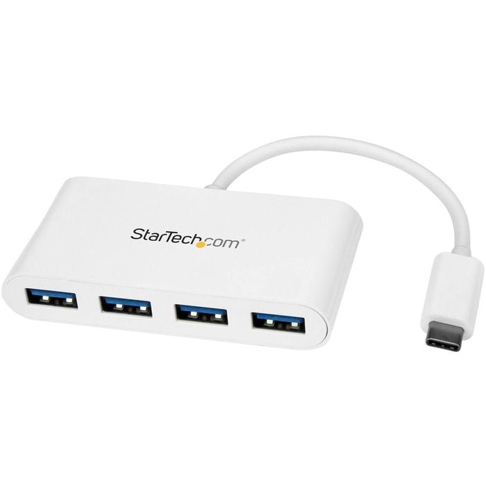 Startech.com Usb Hub - Usb Type C - External - White - 4 Total Usb Port(s) - 4 Usb 3.0 Port(s) - Linux, Mac, Pc