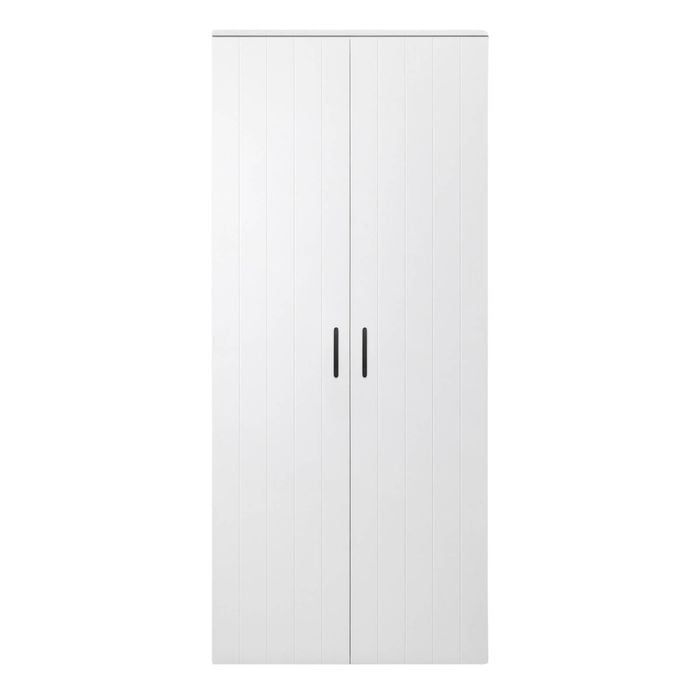 European Cabinetry White VJ Scandi Black Stockholm Storage Cupboard