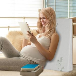 Dreamz Cool Gel Memory Foam Wedge Pillow Small White