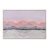 Urban Style Brushmarks Oil Painting Textured Pink Landscape