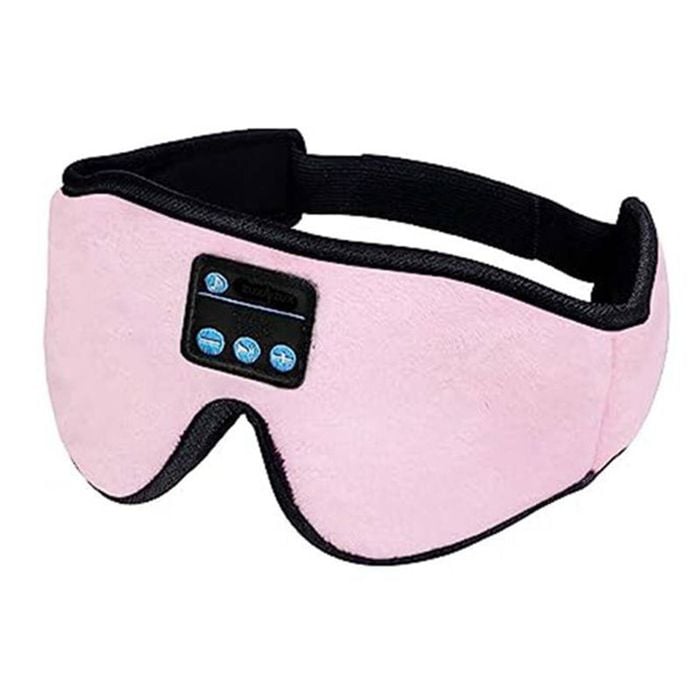 Catzon Sleep Headphones Bluetooth 5.0 3d Eye Mask Hands Free For Travel-pink