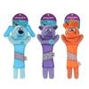 3x Paws & Claws 40cm Neon Animal Canvas Toy w/ Crinkle Belly - Assorted
