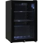 Schmick Black Tropical Double Glazed Glass Door 70 Litre Bar Fridge