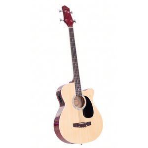 Karrera 4 String Acoustic Bass Guitar Electric Pickup 5 Band Equaliser Natural
