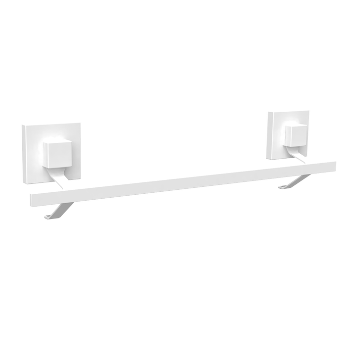 Fusion-Loc 40cm Matte White Style Suction Single Towel Rail