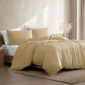 Ardor Double Boardwalk Quilt Cover Bedding Set w/ Pillowcase - Yellow