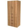 Lugna 2048 x 900 x 580mm Cove 3 Shelf 4 Drawers Double Door Storage Cabinet