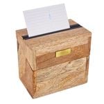 Academy James Recipe Box Natural & Black 16.1x10.2 x14cm