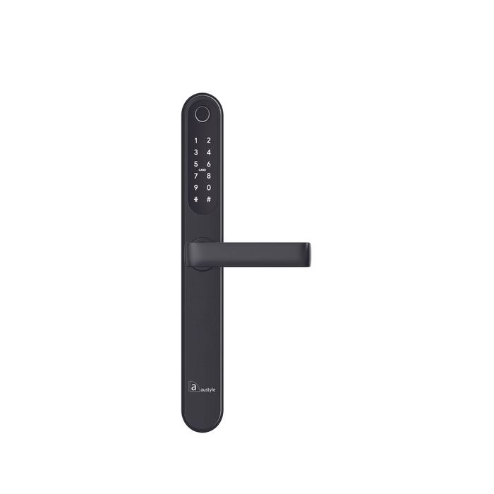 Austyle 305 x 33mm Matt Black Digital Smart Security Screen Entry Door Set