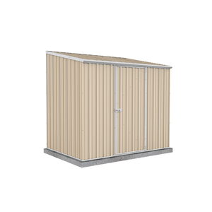 Absco Sheds 2.26 x 1.52 x 2.08m Cream Economy Single Door Garden Shed