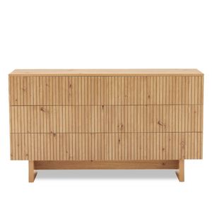 Big Lot 140cm Artisian Oak Giselle 6 Drawer Dresser