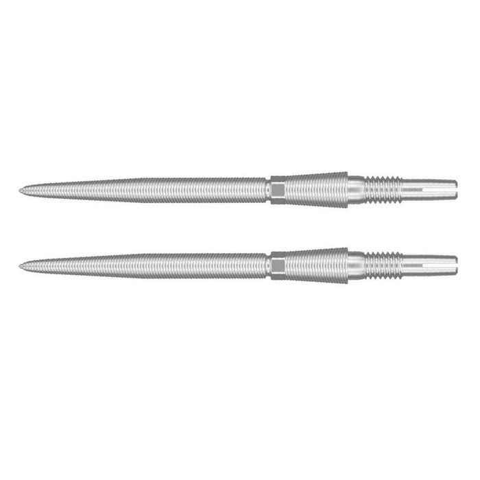2PK Target Swiss Storm Nano Dart Point Replacement Spare Tip 35mm Silver