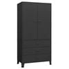 vidaXL Industrial Wardrobe Black 90x50x180 cm Metal