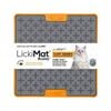 LickiMat Tuff Buddy Boredom Buster Cats Slow Feeder Mat Orange