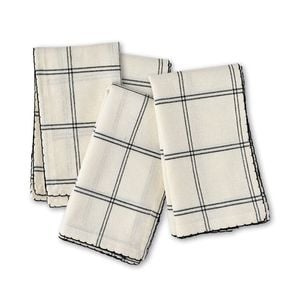 Salt & Pepper Taylor Check Napkin 45x45cm Set of 4