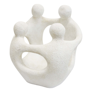 Lvd Medium Circle Of Friends Cement Statue Indoor/outdoor Decor 18x15.5x15.5cm