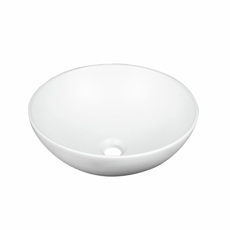 Rumba Matte White Round Above Counter Basin