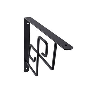 Carinya 200 x 200mm Black Square Scroll Stayed Bracket