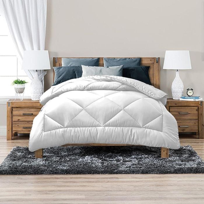 Luxor Single White Aus Made All Season Soft Bamboo Blend Quilt
