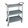 Nisbets Essentials Compact Mobile Trolley 3 Tier Grey 902x820x412mm Commercial Kitchen Restaurant Utility 60kg Capacity