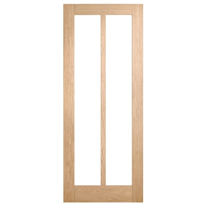 Corinthian 2340 x 820 x 35mm Internal Door White Oak Moda Clear Glass AMODG17