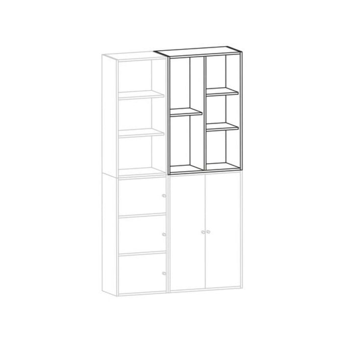 All Set 5 Shelf Storage Stackable Unit White