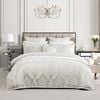 Renee Taylor Regalia Collection Amalia Quilt Cover Set White & Silver Queen
