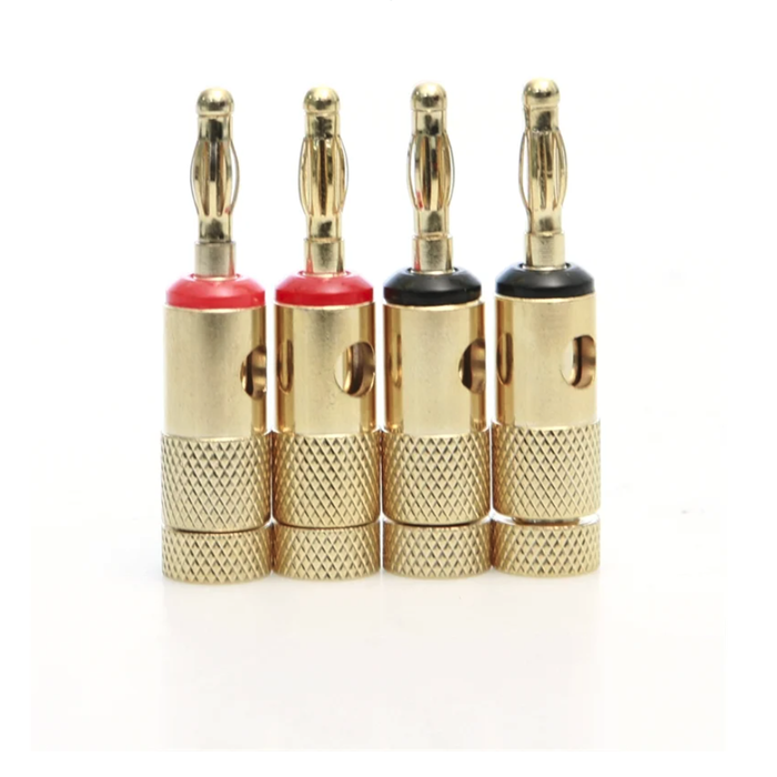 TDJ 4 x 4mm Studio Acoustic Premium Banana Plugs