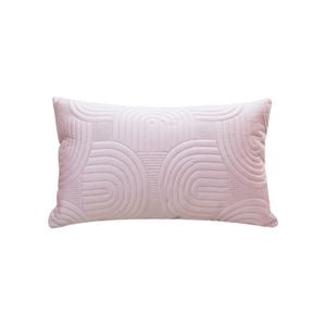 SOGA 30cm Pink Textured Geometric Pattern Decorative Throw Pillow