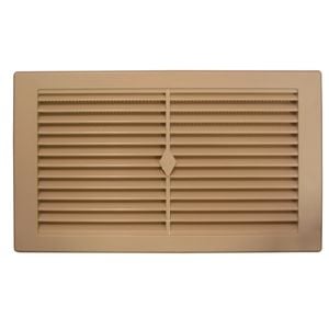 Haron 245 x 145mm Beige Plastic Wall Vent - With Mesh Backing