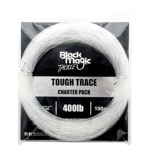 Black Magic Tough Trace Monofilament Fishing Leader 400lb Charter Pack