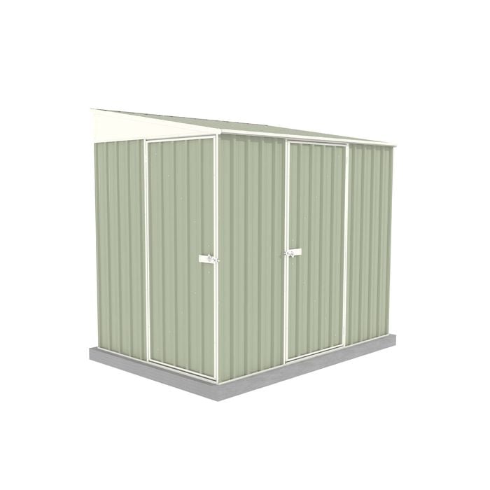 Absco Sheds 1.52 x 2.26 x 2.06m Pale Eucalypt Narrow Double Door Garden Shed