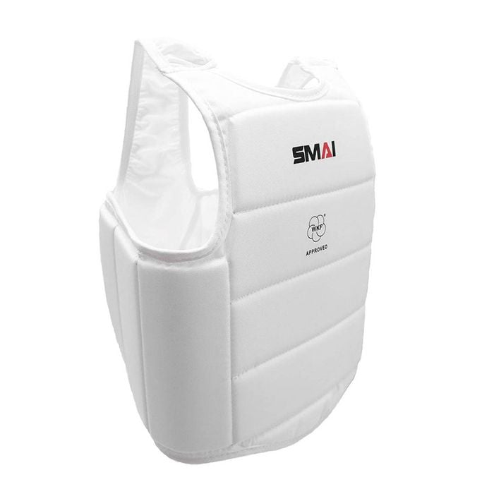 SMAI WKF Approved Body Protector - Karate - XS - White