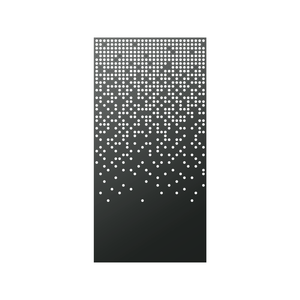 Walpix 1775 x 875 x 2.0mm Perforated Aluminium Decorative Screen Folded Profile Snowflakes - Charcoal