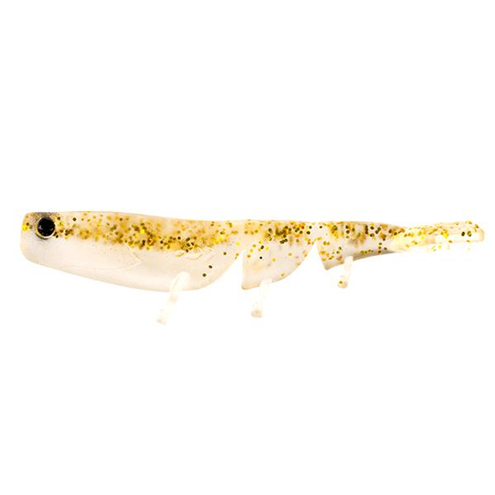 Daiwa BaitJunkie 2.35" Prawn Soft Plastic Fishing Lure Clear Gold