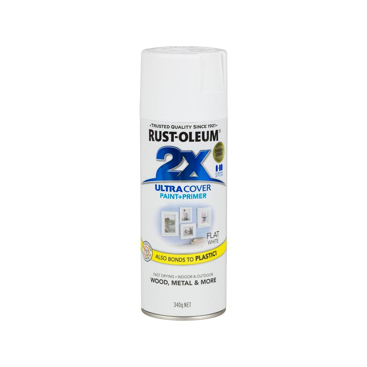 RustOleum 340g 2X Ultra Cover Flat White Spray Paint Bunnings Australia