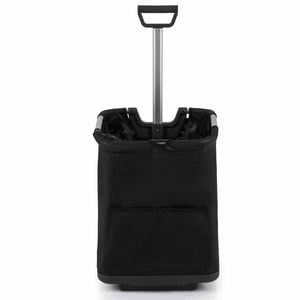 Costway 50l Folding Shopping Trolley Cart Bag Retractable Handlebar Black