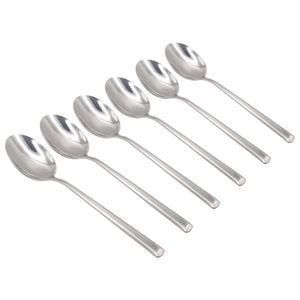 Tondo Stainless Steel Dessert Spoons - 21cm - 12x Durable Rust Resistant Stainless Steel Dishwasher Safe Flatware Set