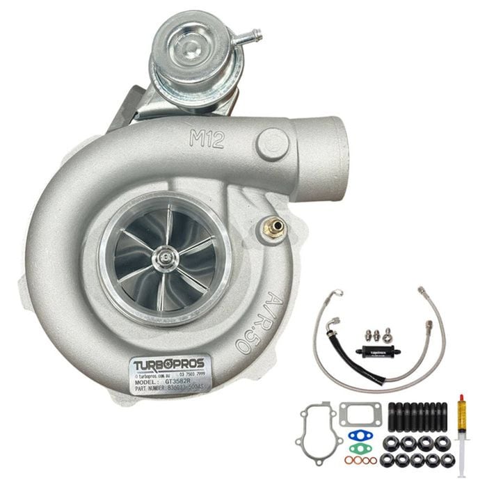 Upgrade Billet Gt3582r Turbo Charger With Oil Feed Line Kit For Ford Falcon Ba Xr6 Barra 4.0l 2002-2005
