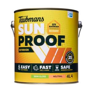 Taubmans 4L Neutral Semi Gloss Sunproof Exterior Paint