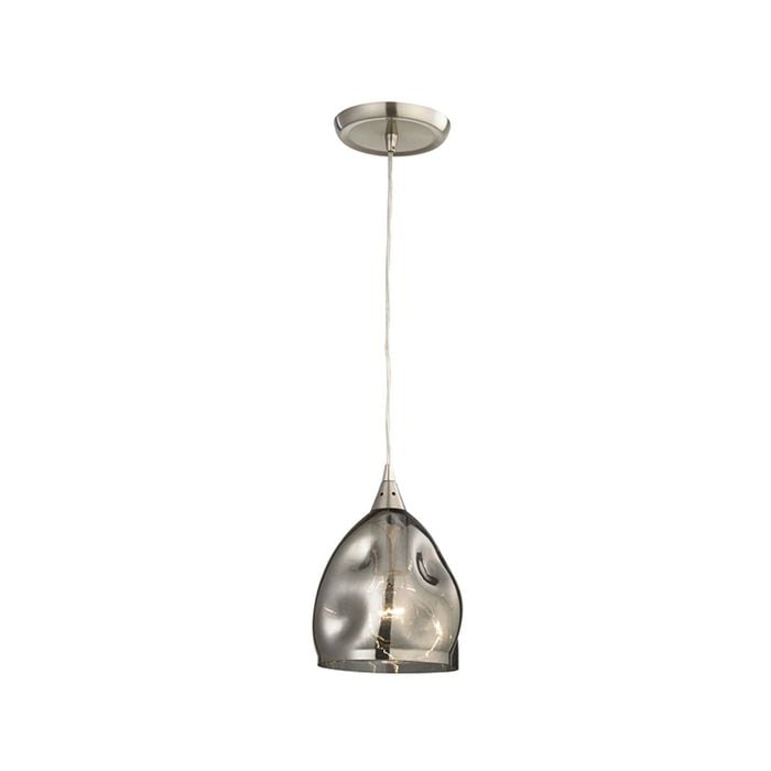 CLA Lighting ORDITO Chrome with Glass Pendant Light - Black Chrome