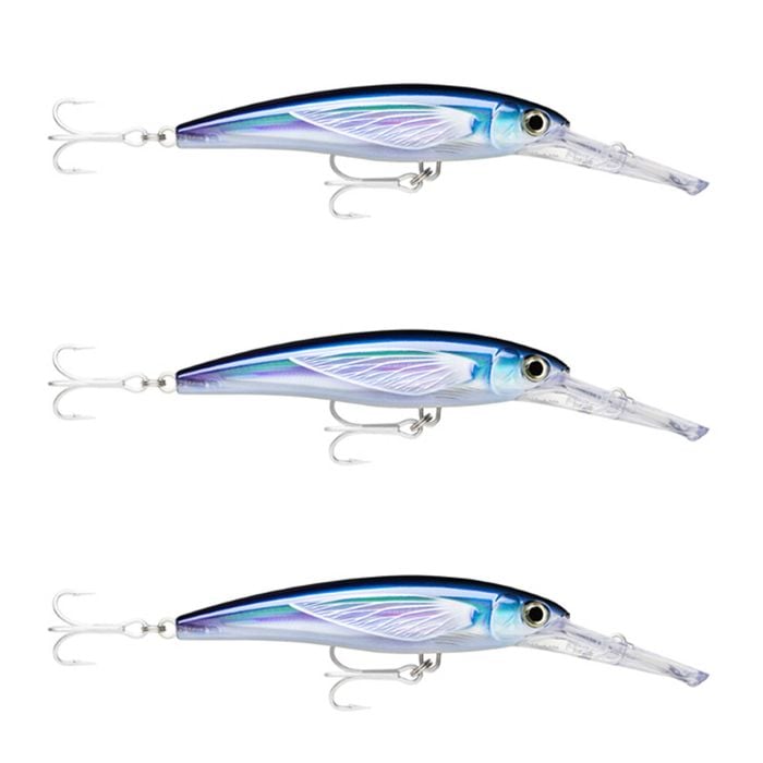 3x Rapala 14cm X Rap Magnum 20 Deep Diving Trolling Lures - HD Flying Fish UV