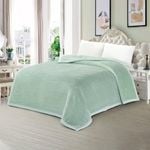 Bedding King Super Soft 3kg 200 x 230 Mink Blanket - Summer Green